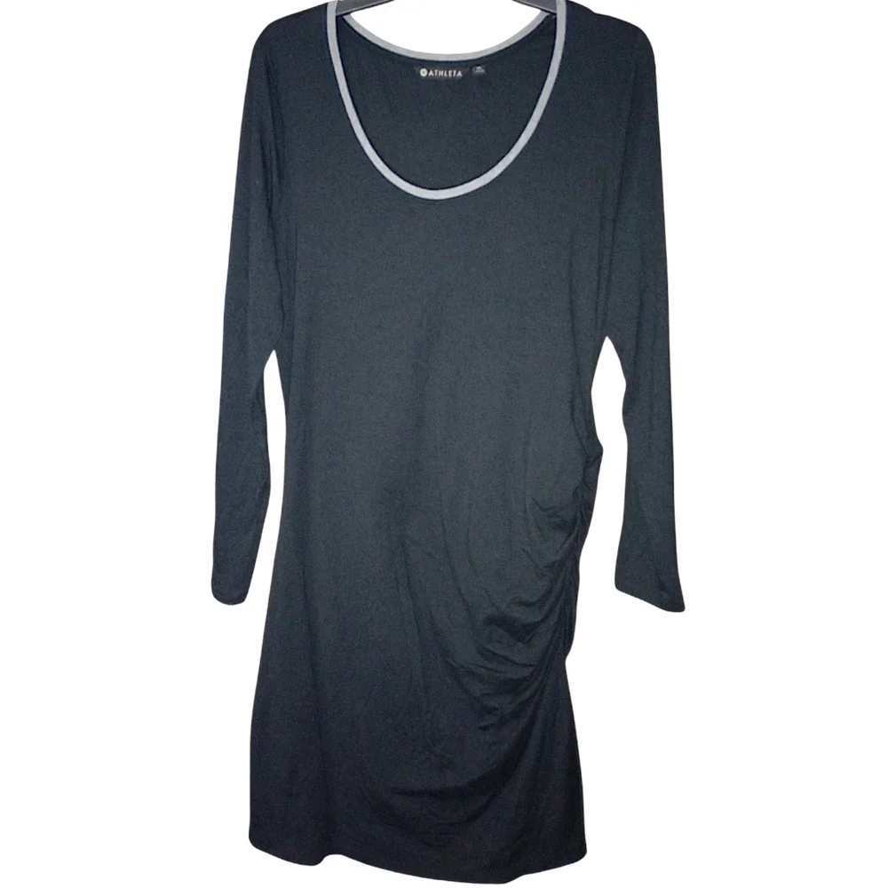 Athleta Carefree Long Sleeve Dress Black - Picture 2 of 5